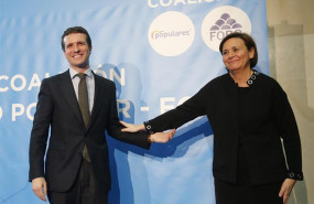 ep la presidenta de foro asturias carmen moriyon y el presidente nacional del partido popular pablo