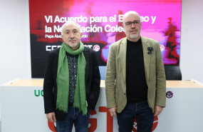 ep los secretarios generales de ccoo y ugt unai sordo y pepe alvarez durante una rueda de prensa en