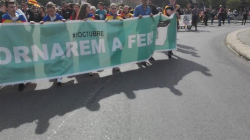 ep manifestacion de estudiantes en lleida