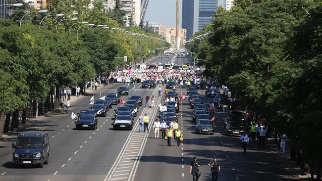 Manifestación de conductores de vehículos de alquiler con conductor (VTC) en Mad | Ricardo Rubio - Europa Press - Archivo ep manifestacionconductoresvehiculosalquilerconductor vtc en mad 20190128130604