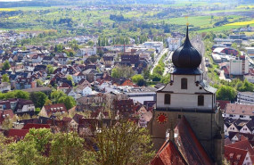 ep panoramica de la ciudad alemana de herrenberg