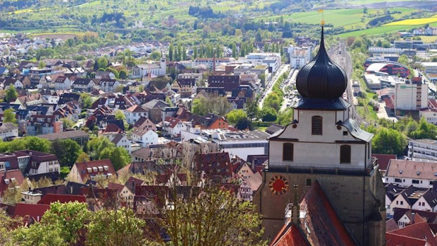 ep panoramica de la ciudad alemana de herrenberg