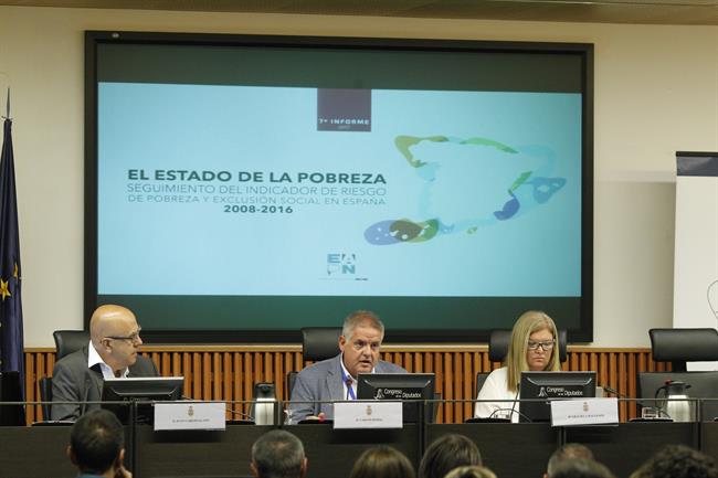 Presentación de El Estado de la Pobreza. España 2017 VII Informe anual | EUROPA PRESS ep presentacionestadola pobreza espana 2017 vii informe anual