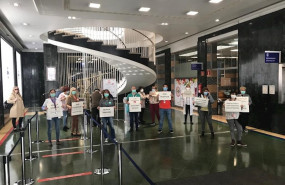 ep protesta sindical en el hospital de cruces