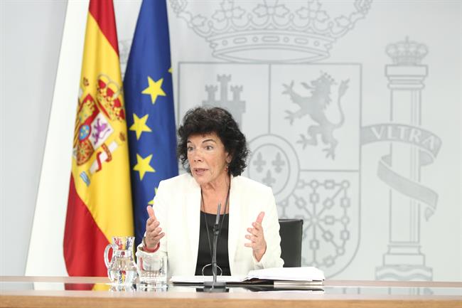 Rueda de prensa de la portavoz del Gobierno, Isabel Celaá, tras el Consejo | EUROPA PRESS ep ruedaprensala portavozgobierno isabel celaa trasconsejo