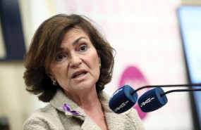 ep carmen calvo durante su intervencion en el acto de inauguracion de la exposicion fotografica