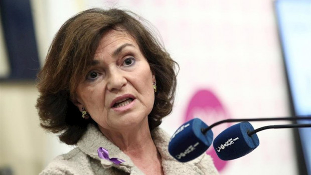 ep carmen calvo durante su intervencion en el acto de inauguracion de la exposicion fotografica