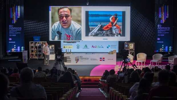 ep el chef del mar angel leon en su ponencia durant el congreso gastronomico iberoamericano binomico