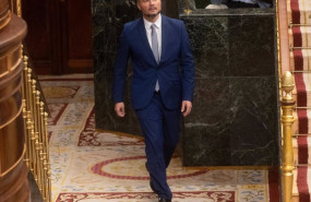 ep el portavoz de erc en el congreso gabriel rufian llega a una sesion plenaria en el congreso de
