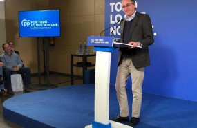ep el presidente del pp vasco alfonso alonso durante su intervencion en el mitin de cierre de