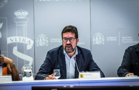 ep el secretario de estado de trabajo joaquin perez rey durante la reunion de dialogo social sobre