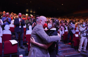ep el secretario general de ccoo unai sordo junto a la vicepresidenta segunda y ministra de trabajo