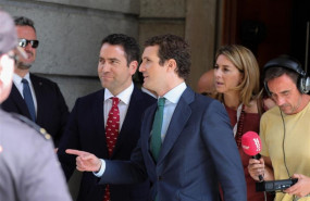 ep el secretario general del pp teodoro garcia egea y el presidente del partido popular pablo casado