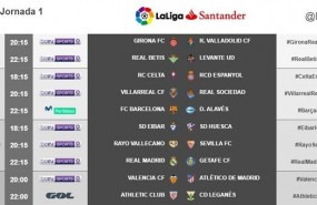ep horariosla jornada 1la liga santander