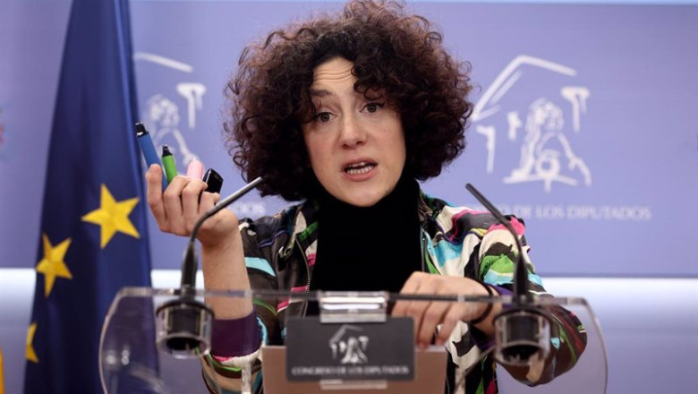 ep la diputada de unidas podemos y portavoz de en comu podem en el congreso aina vidal durante una ep la diputada de unidas podemos y portavoz de en comu podem en el congreso aina vidal durante una