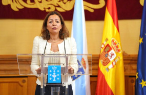 ep la nueva conselleira do mar marta villaverde durante el acto de su toma de posesion en pazo de