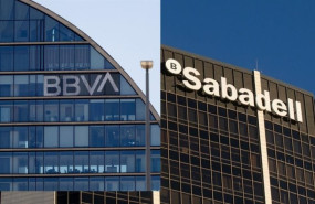 ep logos de bbva y banco sabadell ep logos de bbva y banco sabadell