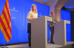 ep los consellers neus munte y josep rull en ruedaprensaconsell executiu