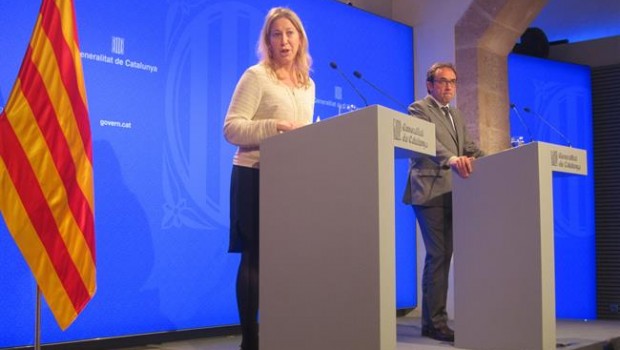 ep los consellers neus munte y josep rull en ruedaprensaconsell executiu