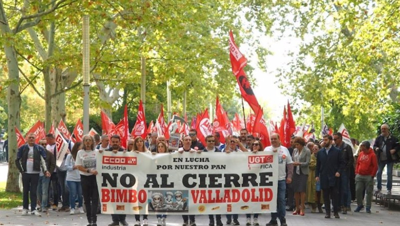 ep manifestacion en valladolid contra el cierre de bimbo ep manifestacion en valladolid contra el cierre de bimbo