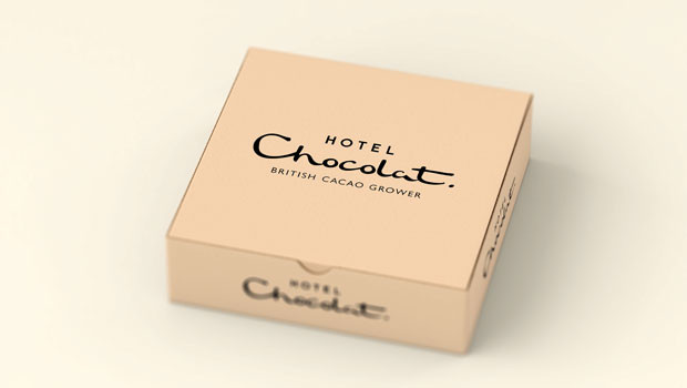 dl hotel chocolat aim marca de chocolate premium fabricante minorista cacao logotipo de cacao