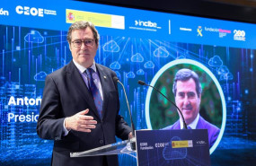 ep el presidente de ceoe antonio garamendi durante la presentacion del proyecto ciberseguridad en la