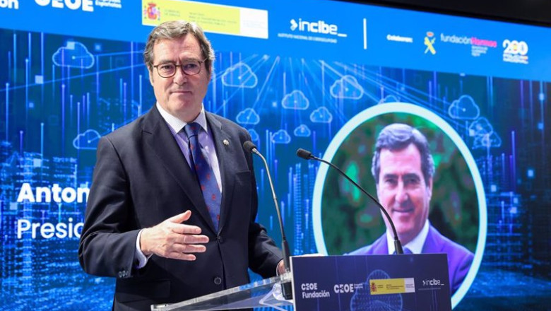 El presidente de CEOE, Antonio Garamendi, durante la presentación del proyecto +Ciberseguridad, en la sede de la CEOE, a 30 de octubre de 2024, en Madrid (España). | Marta Fernández Jara - Europa Press ep el presidente de ceoe antonio garamendi durante la presentacion del proyecto ciberseguridad en la