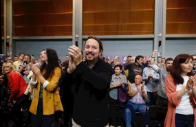 ep el secretario general de podemos pablo iglesias durante el acto de hoy en la sala multiusos de