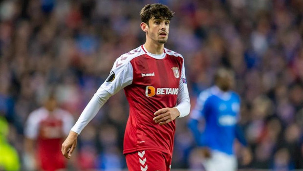 ep francisco trincao en un partido con el braga en la liga europa