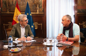 ep i d el ministro de hacienda arcadi espana y el secretario general de ugt pepe alvarez