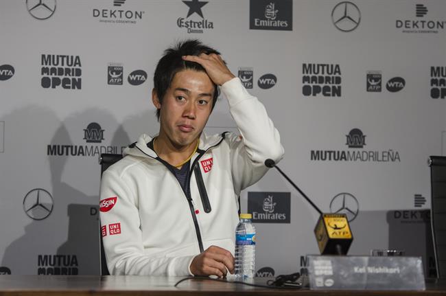 Kei Nishikori en una rueda de prensa del Mutua Madrid Open 2016 | EUROPA PRESS ep kei nishikoriuna ruedaprensamutua madrid open 2016