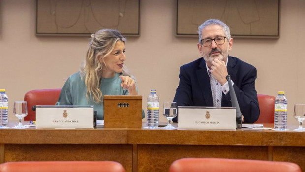 ep la vicepresidenta del gobierno y ministra de trabajo yolanda diaz y el portavoz economico de