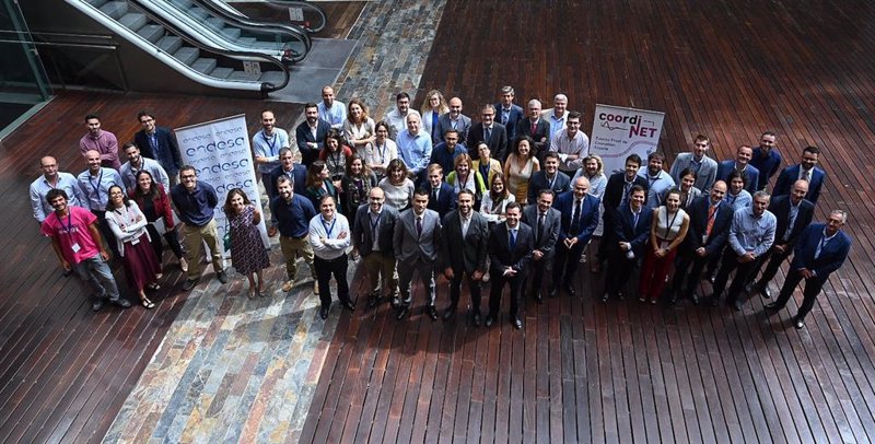 ep los integrantes del piloto espanol del proyecto coordinet durante el acto de presentacion en la