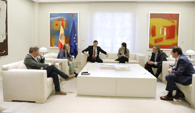 Pedro Sánchez recibe a los agentes sociales en Moncloa | EUROPA PRESS ep pedro sanchez recibelos agentes socialesmoncloa 20180702181913