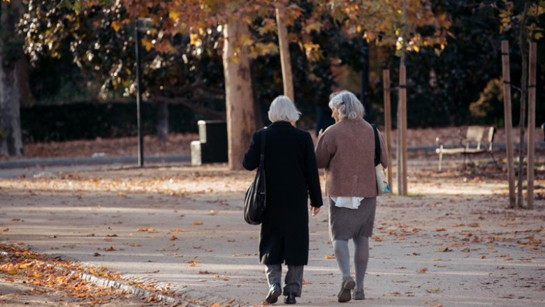 Archivo - Dos mujeres ancianas caminando por un parque, a 29 de noviembre de 2023, en Madrid (España). | Gabriel Luengas - Europa Press - Archivo ep archivo dos mujeres ancianas caminando por un parque a 29 de noviembre de 2023 en madrid espana