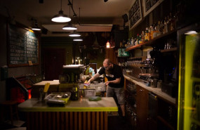 ep archivo   un camarero en el interior de un bar de barcelona