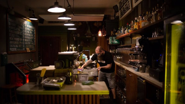 ep archivo   un camarero en el interior de un bar de barcelona