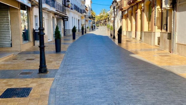 ep calle vacia de lepe huelva durante el periodo de confinamiento