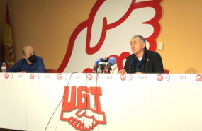 ep daniel alastuey y pepe alvarez en la rueda de prensa este lunes en zaragoza
