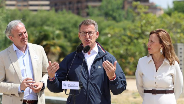 ep el alcalde de zaragoza y candidato del pp a la presidencia del gobierno de aragon jorge azcon el