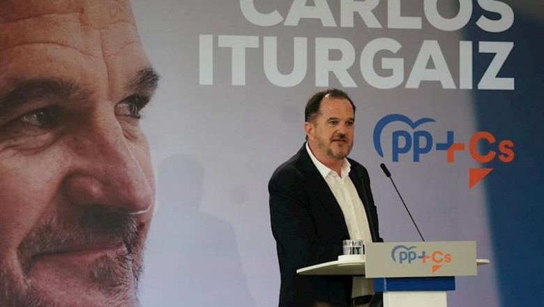 El candidato a lehendakari de la coalición PP+C's, Carlos Iturgaiz, en el acto de presentación del candidato a lehendakari de la coalición PP+C's, en Santurce (Vizcaya) a 07 de marzo de 2020. | H.Bilbao - Europa Press ep el candidato a lehendakari de la coalicion ppcs carlos iturgaiz en el acto de presentacion del