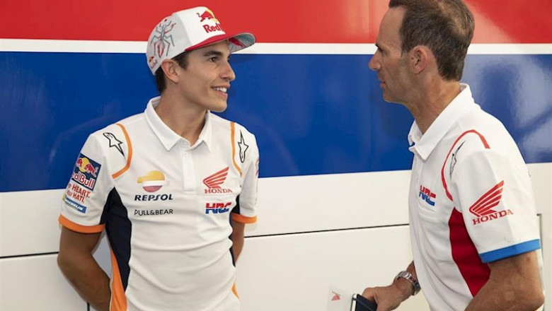 ep el piloto de motogp marc marquez y alberto puig team manager del repsol honda ep el piloto de motogp marc marquez y alberto puig team manager del repsol honda
