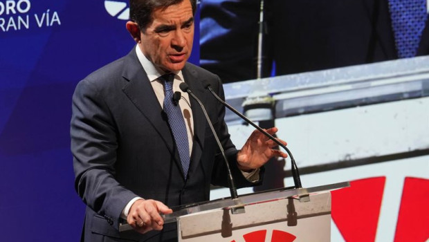 ep el presidente del bbva carlos torres vila durante el foro gran via en la sala bbk a 28 de