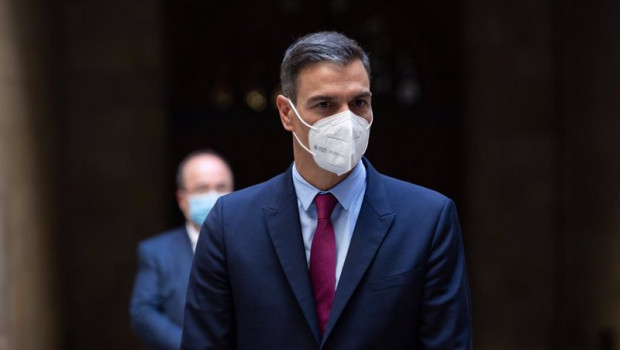 ep el presidente del gobierno pedro sanchez a su salida de la reunion con el president de la