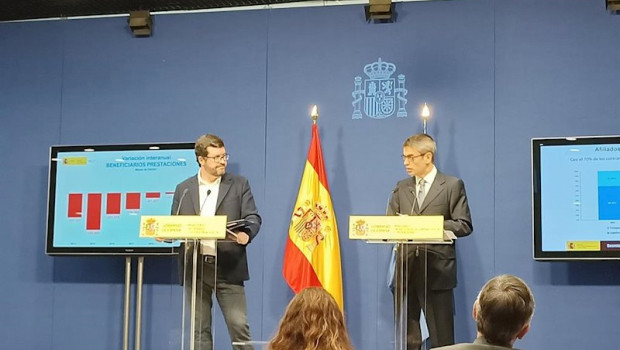 ep el secretario de estado de empleo joaquin perez rey y el de seguridad social israel arroyo
