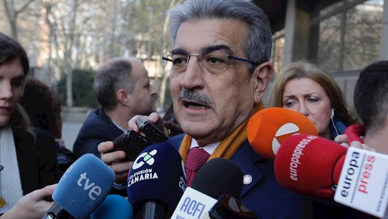 El vicepresidente del Gobierno de Canarias y consejero de Hacienda, Román Rodríguez, antes de la reunión del CPFF | GOBIERNO DE CANARIAS ep el vicepresidente del gobierno de canarias y consejero de hacienda roman rodriguez antes de la