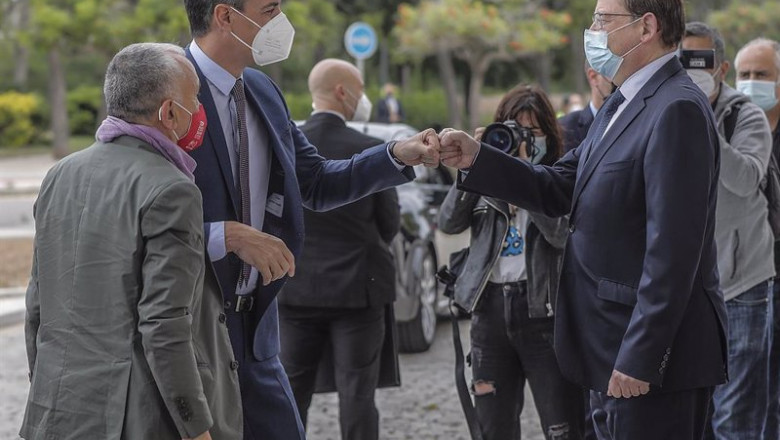 ep i d el secretario general de ugt pepe alvarez el presidente del gobierno pedro sanchez y el