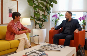 ep isabel rodriguez y denis itxaso durante su encuentro este viernes en madrid