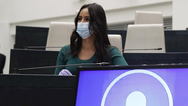 La vicealcaldesa, Begoña Villacís, asiste al pleno extraordinario celebrado este viernes en el Ayuntamiento de Madrid donde el alcalde de Madrid, José Luis Martínez-Almeida, hablará sobre su gestión en la capital durante la pandemia del coronavirus en un | Pool ep la vicealcaldesa begona villacis asiste al pleno extraordinario celebrado este viernes en el