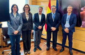 ep los representantes del ministerio de transportes y de la cetm tras la reunion mantenida este